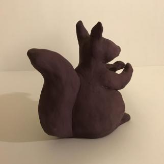 Nutkin. Clay squirrel character.