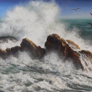 Eileen Gardner Birds Riding the Waves