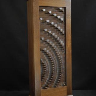 Radial Wave Cabinet, Fumed Oak