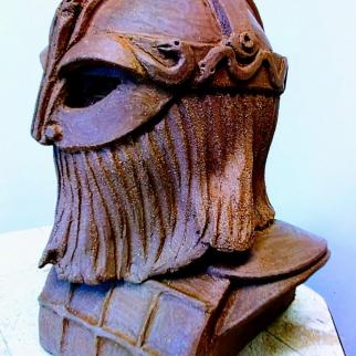 Life size sculpture of my idea of Somerled, Lord of the Isles, still to be fired