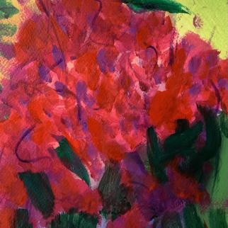 'Vibrant Garden', Acrylic painting