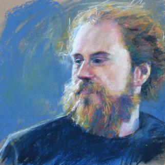 Sam, overgrown Portrait Pastel Colour