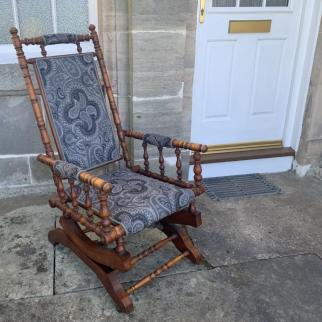 Paisley Print Rocking Chair